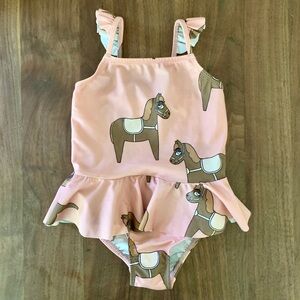 Mini Rodini pink horses girls swimsuit